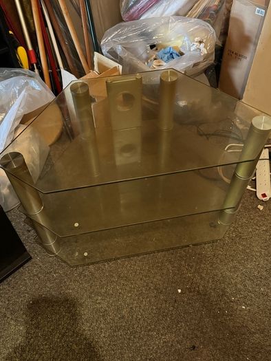tv glass stand