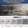 LED Ceiling Light Dimmable, 50W Flush Ceiling Lights with Remote Control,Petals Chandeliers Ceiling Lamp for Bedroom Living Room Kitchen Game Room,3000-6000k, Black Image 4