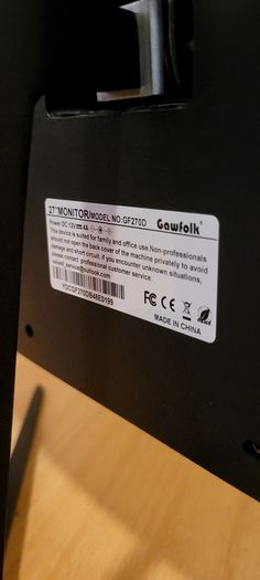 27" Monitor