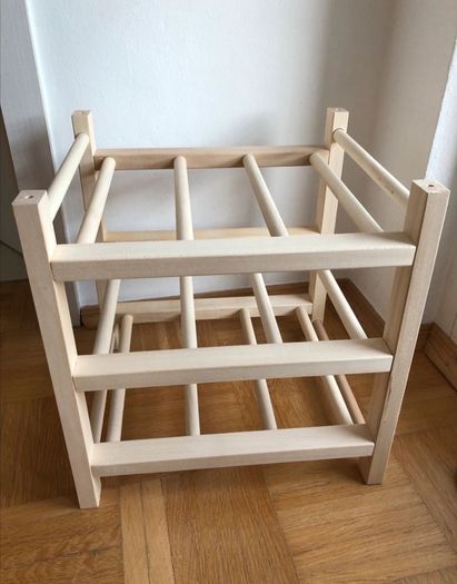 IKEA Solid Wood Wine Bottle Rack for Storage 9 Bottle Wine/wather Rack