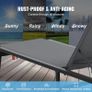 2Pcs Chaise Lounge Aluminum Patio Lounge Chairs with Adjustable 5-Position Recliner and Full Flat Tanning Chairs Image 4