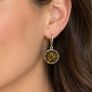 Vintage Style Sterling Silver Amber Drop Earrings Image 4