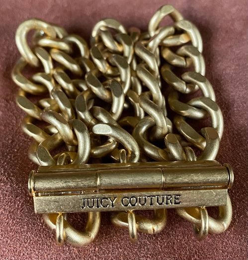 NWOT JUICY COUTURE Super Funky Matt Gold-Tone Chunky 3 Tier Chain Bracelet - 75% Discount