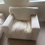 3 seater couch and 2 armchairs in cream Image 2
