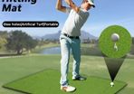 Large Golf Hitting Mat 5ft x 3ft with 6 Tee Holes and 6 Balls Realistic Turf for Swing Practice