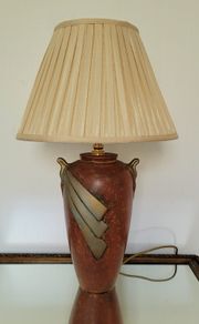 Vintage ceramic lamp with shade