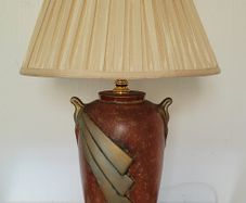 Vintage ceramic lamp with shade