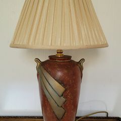 Vintage ceramic lamp with shade