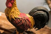 100 Year Old  Cast Iron Rooster Doorstop Pattern