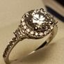 2 carat Moissanite Halo Ring with Accents Image 3