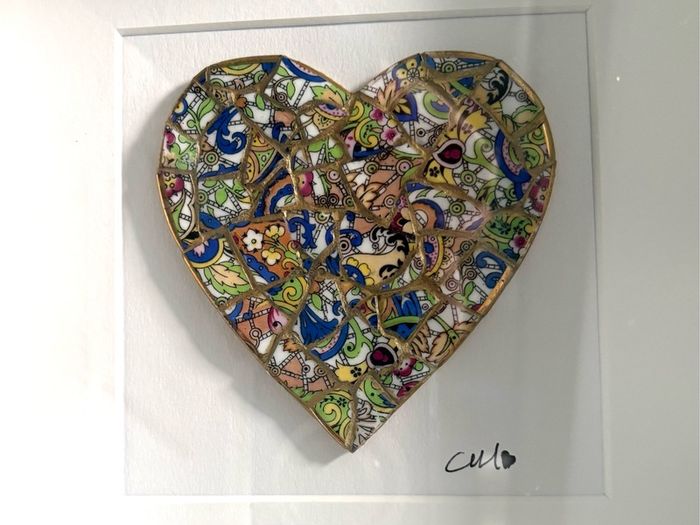Handmade Framed Mosaic Heart
