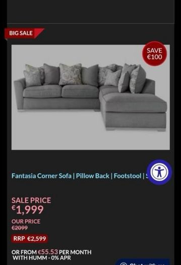 Grey Scattered Cushion Corner Sofa