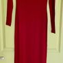 ASOS dark red high slit long dress Image 5