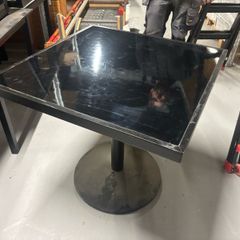 Black square pedestal table commercial quality 145 euro