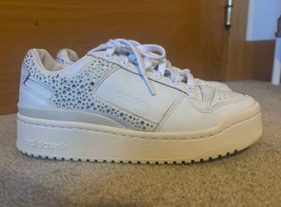 Adidas Forum Bold Cloud White Sparkly Trainers UK 4