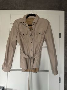 Noisy May faux fur leather jacket XS