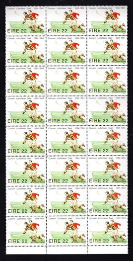 1984 Ireland Centenary of the GAA (Gaelic Athletic Association) Commemorative Stamps Bock of 24 Mint Never Hinged (MNH)