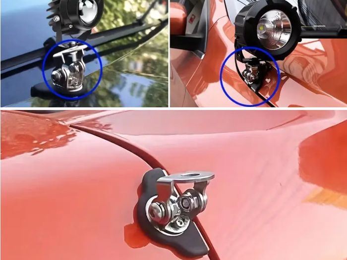Set of 2 Universal LED Work Light Mounts for Cars And Motorcycles,