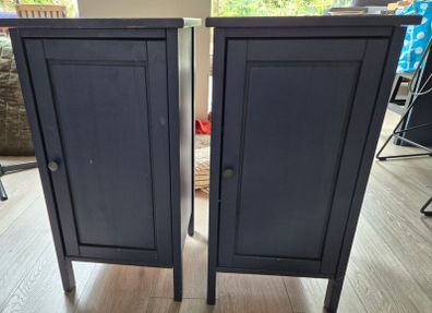 A Pair of IKEA Hemnes Bedside Lockers (Blue)