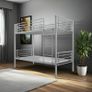 Metal Single Bunk Bed White Free Delivery Limited Offer! Image 3