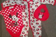 Disney Baby Minnie Mouse Babygro Set 6-9 months