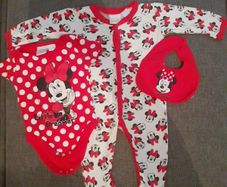 Disney Baby Minnie Mouse Babygro Set 6-9 months