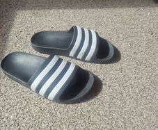 Adidas black sliders