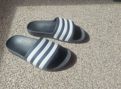 Adidas black sliders