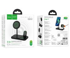 Hoco CQ12 Joyfull 3-In-1 Wireless Fast Charger With Light 15W Black