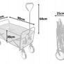 COLORS Folding Cart Portable for Market, Camping, Grocery, Beach max 90kg Image 7