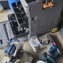 Ryobi 18v Saw Set with Trolly Chest