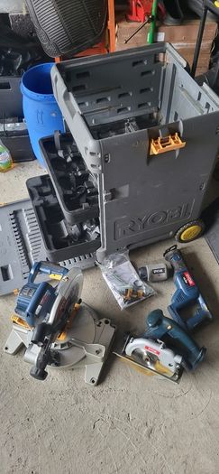 Ryobi 18v Saw Set with Trolly Chest