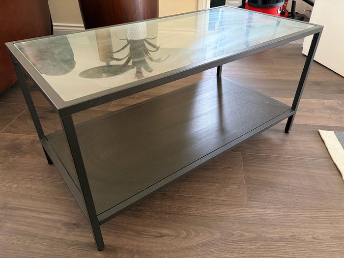 Glass coffee table