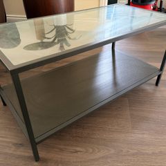 Glass coffee table