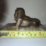 SALE!  Vintage Egyptian Metal SPHINX Figurine on Stone Base Image 4