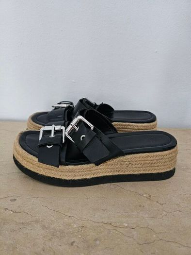 Zara Slip On Espadrille Black Sandals