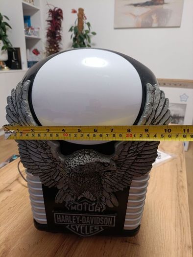 Vintage 1990 s Harley Davidson Iron Eagle Table Lamp AM FM Radio Alarm Clock