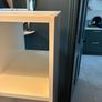 small IKEA wardrobe. Height.143cm X width 95 cm X depth 55cm. There's a tiny bit of expansion on the top at both sides. Image 7