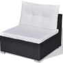 _32-Piece Set Poly Rattan Sofa Lounge Set Garden Furniture, black Image 6