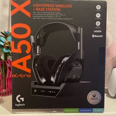 Logitech G Astro A50 X LIGHTSPEED Wireless Gaming Headset + Base Station, PRO-G GRAPHENE, PLAYSYNC across Xbox Series X|S + PS5 + PC/mac + Nintendo Switch 2, Bluetooth, HDMI 2.1 Passthru - Black
