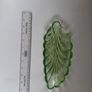 Bagley Green Glass Leaf Shape Serving Plate Image 2