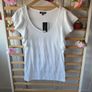 top Bnwt topshop 100% cotton frilled detail top/ tshirt Image 8