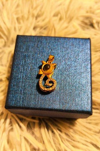 Cat Pendant Necklace with Projection Charm Fashion Jewelry
