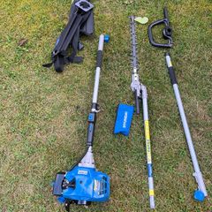 Hyundai 52cc 425mm Long Reach Petrol Pole Hedge Trimmer Pruner 2-Stroke