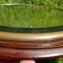 Victorian Wood and Brass Swivel Wall Mirror Image 3