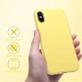 Liquid Silicone Case For iPhone XS Max Luxury Thin ShockProof Soft Phone Cover Yellow - FHT8IPXSMLK Image 6