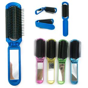 250 Folding Hair Brush With Mirror Job Lot Clearance