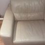 Cream Leather 4-Seater Sofa Image 2