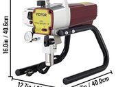 BRAND NEW 1500w High Pressure Airless Wall Paint Spray Gun Sprayer Spraying Machine with 15M High Pressure Pipe
