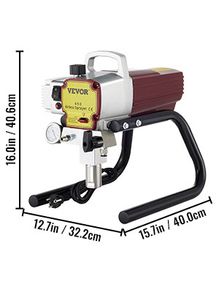 BRAND NEW 1500w High Pressure Airless Wall Paint Spray Gun Sprayer Spraying Machine with 15M High Pressure Pipe